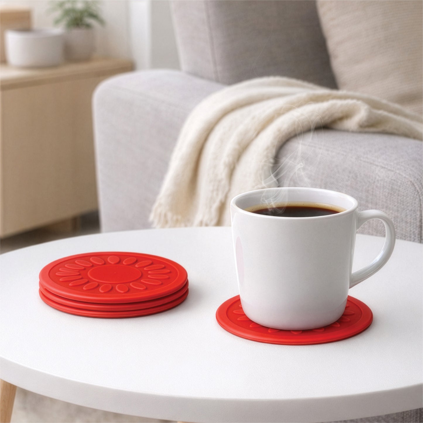 Aidapt Non Slip Silicone round Coaster VM989B