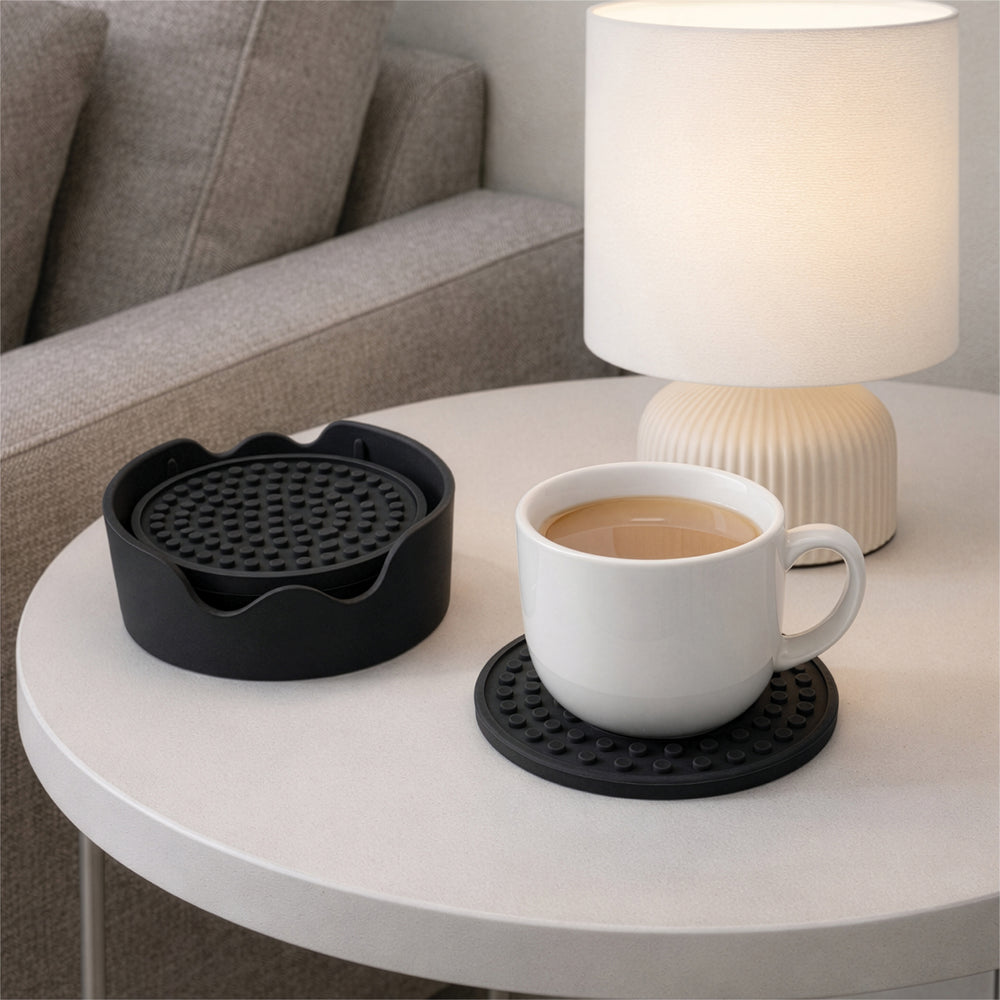Aidapt Non-Slip Silicone Table Coasters VM990BLK