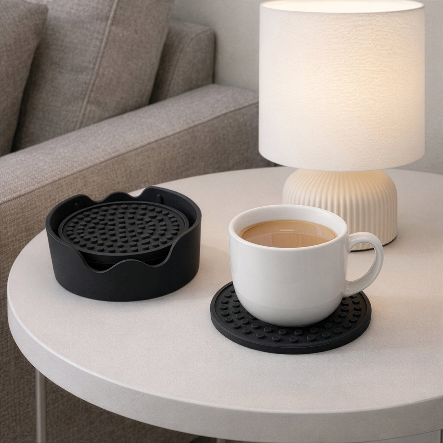 Aidapt Non-Slip Silicone Table Coasters VM990BLK