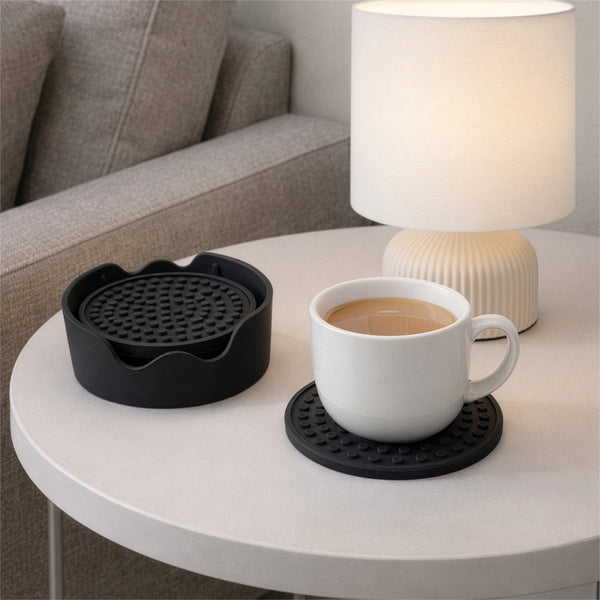 Aidapt Non-Slip Silicone Table Coasters VM990BLK