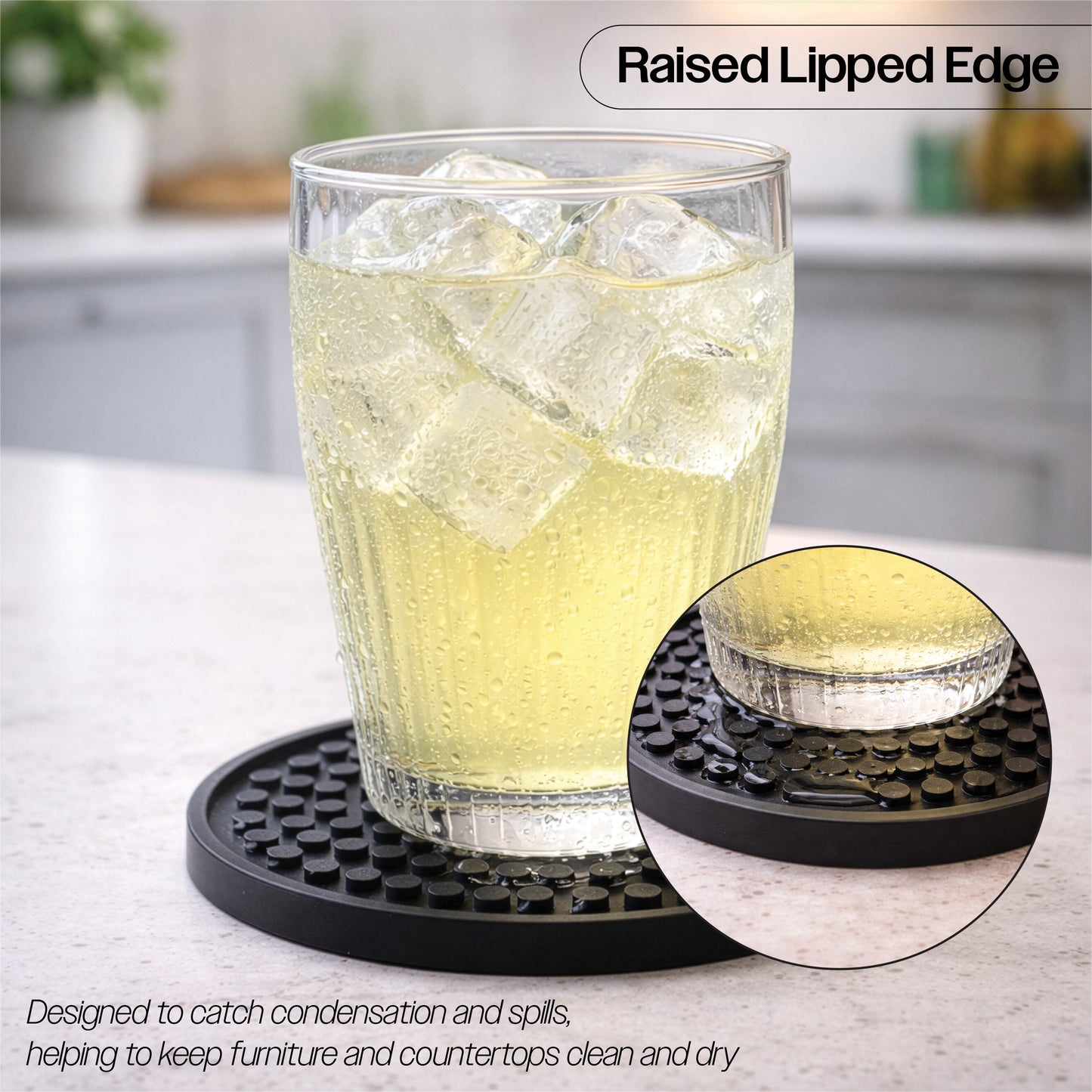 Aidapt Non-Slip Silicone Table Coasters VM990BLK