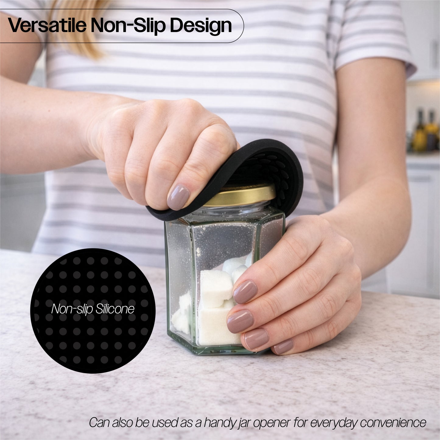 Aidapt Non-Slip Silicone Table Coasters VM990BLK