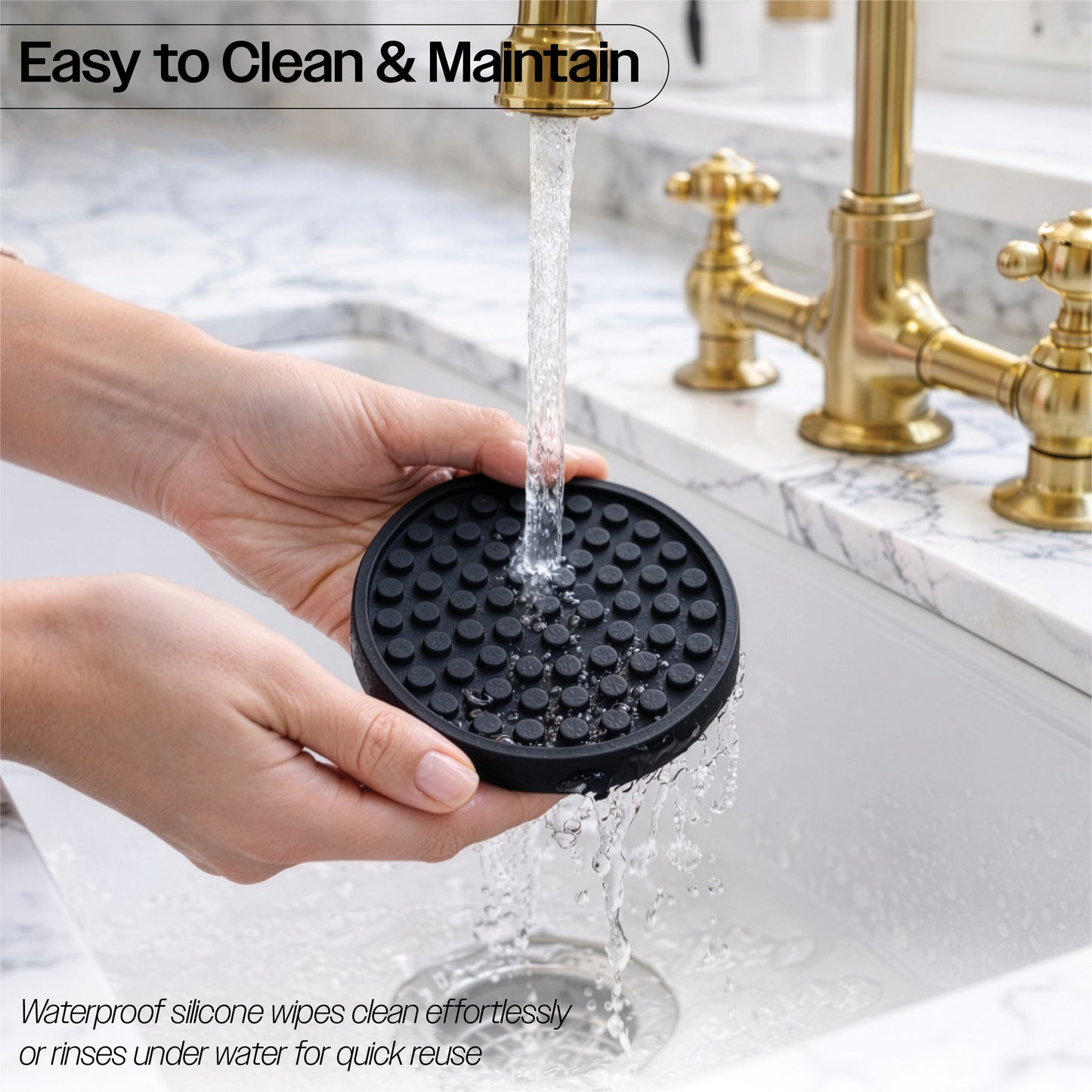 Aidapt Non-Slip Silicone Table Coasters VM990BLK