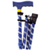 Aidapt Extendable Plastic Handled Walking Stick with Engraved Pattern