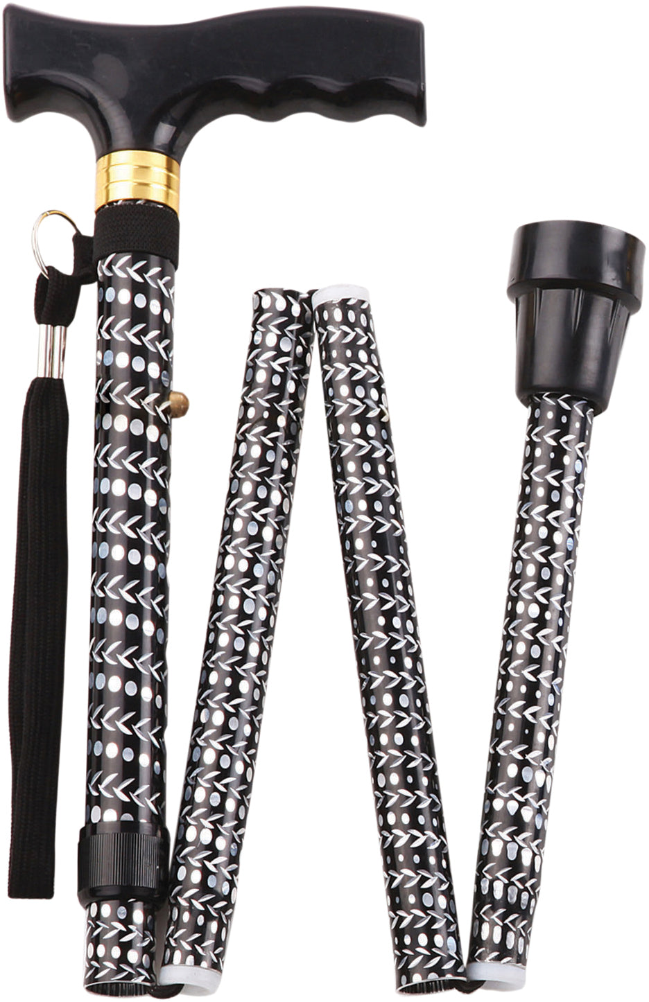 Aidapt Extendable Plastic Handled Walking Stick with Engraved Pattern
