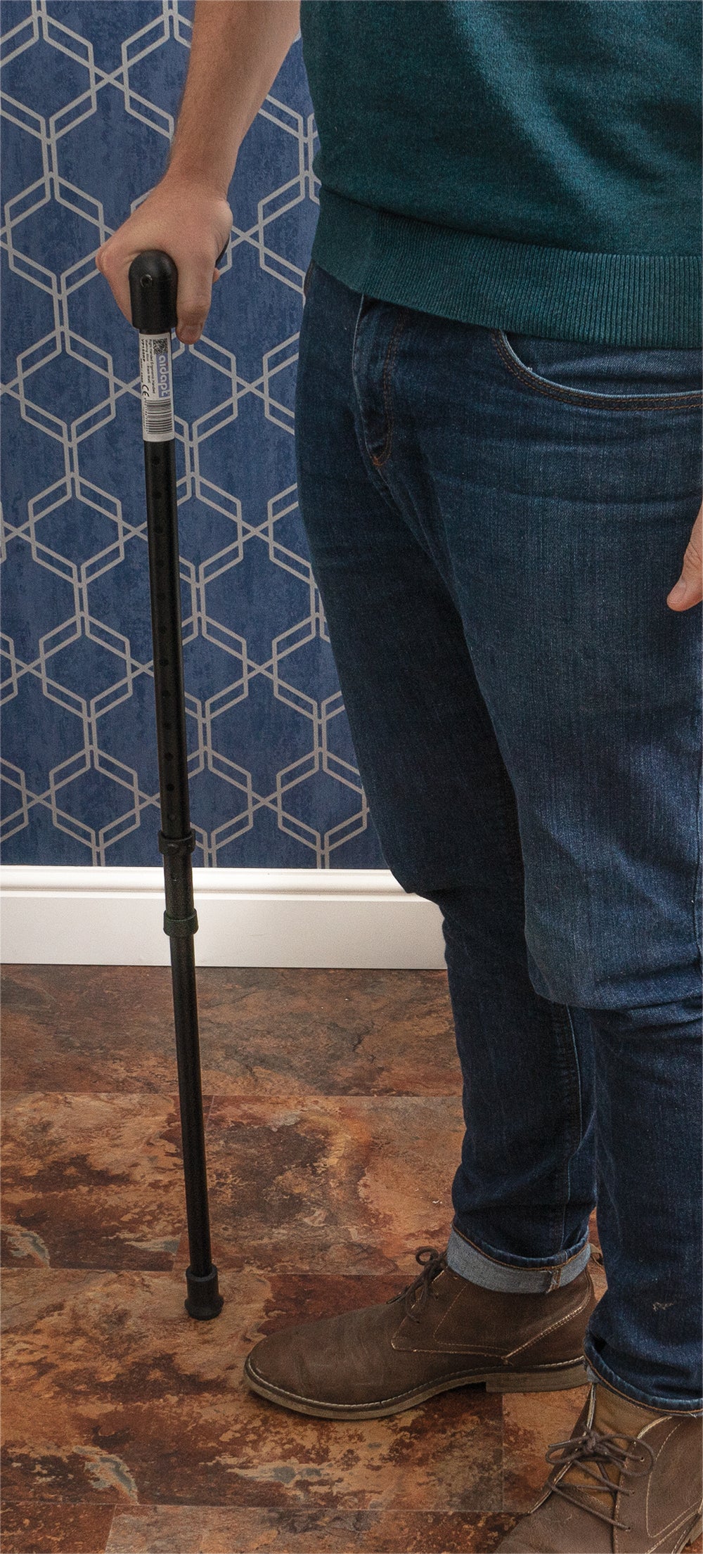 Aidapt Ergonomic Handled Walking Stick with Deluxe Printed Design