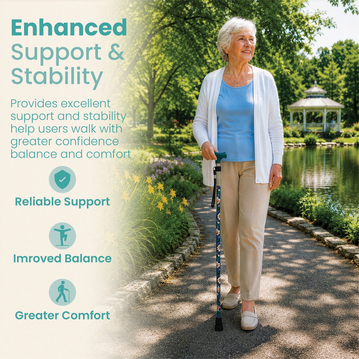 Aidapt Deluxe Folding Walking Cane