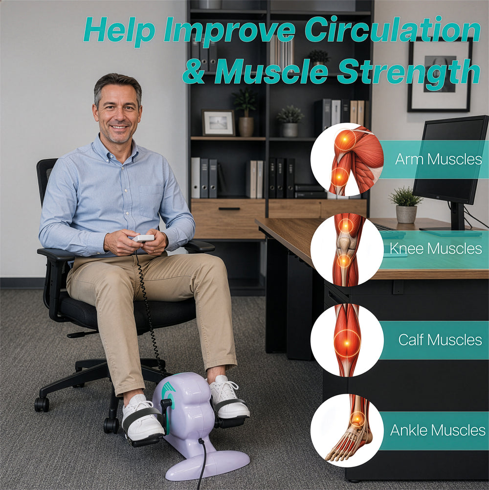 Aidapt Vélo Mini d'Exercice Électrique avec Pédales pour Bras et Jambes, Rééducation, Télécommande VP159R