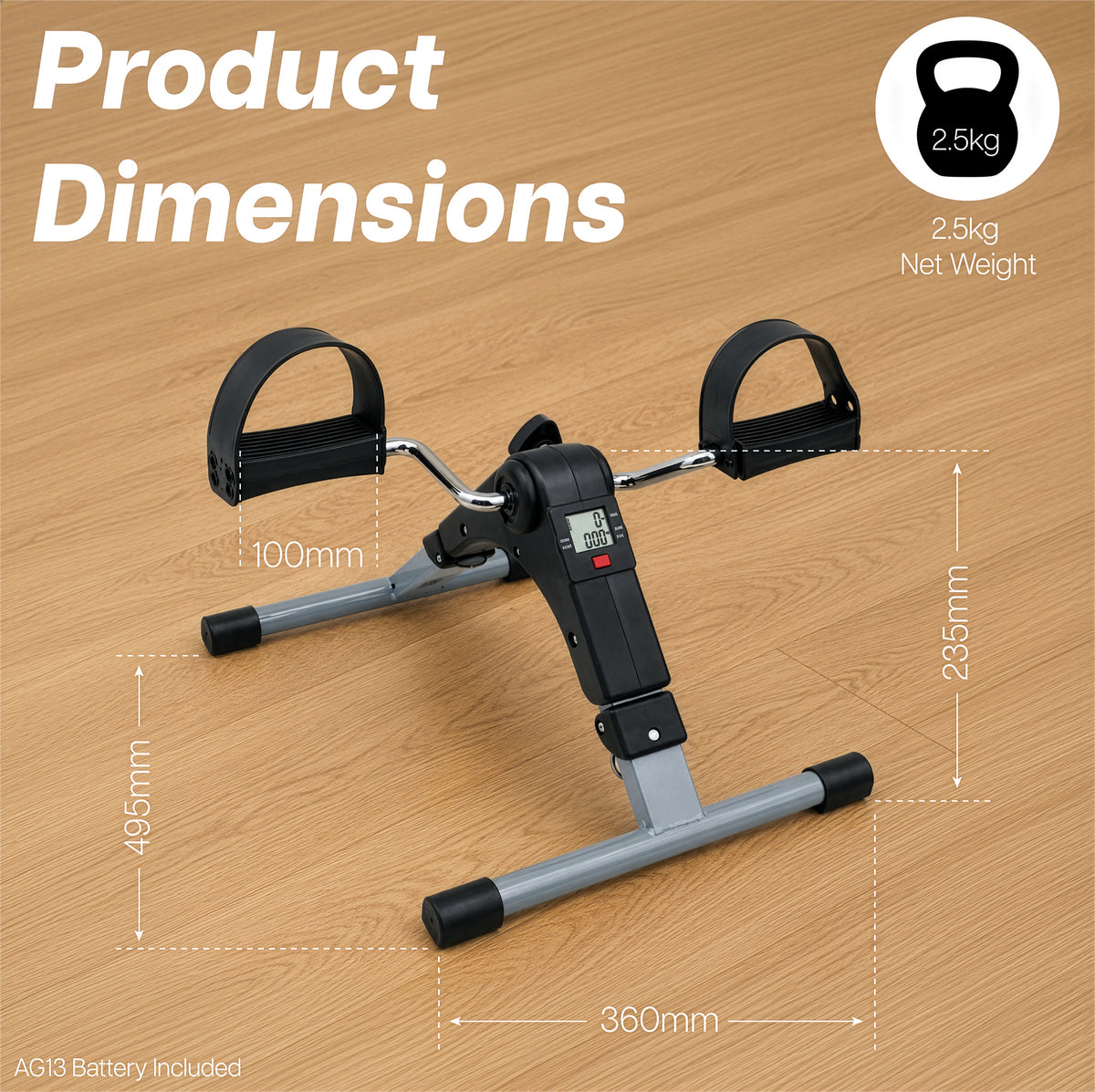 Aidapt Pedal Exerciser Mini Cycle Rehab Digital Display VP159RA