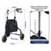 Aidapt Three Wheeled Walker with Bag in Blue VP174FC