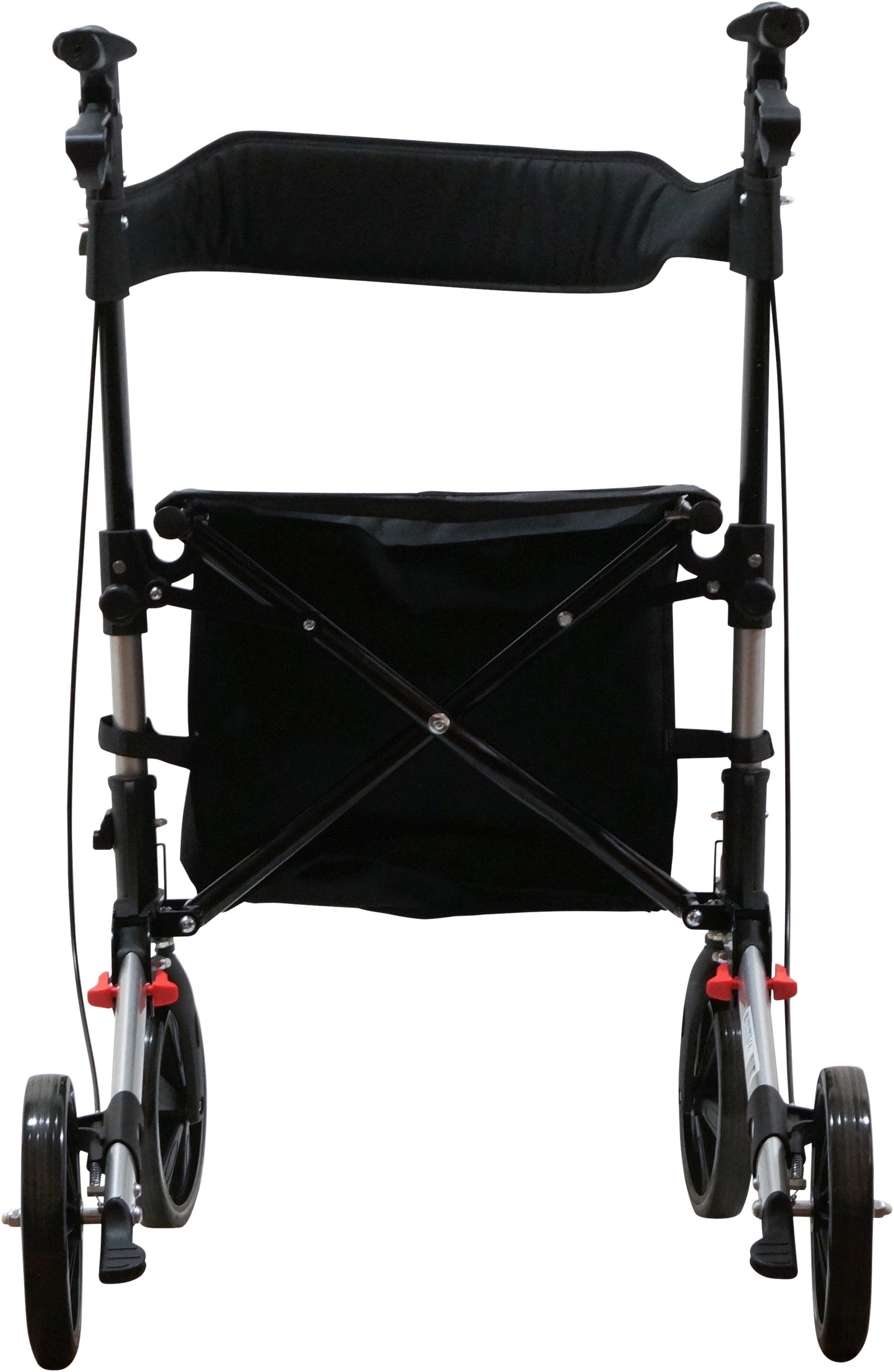 Aidapt Deluxe Fold Flat Folding Rollator 4 Wheel Walker Aluminium Lightweight Silver Grey VP185G