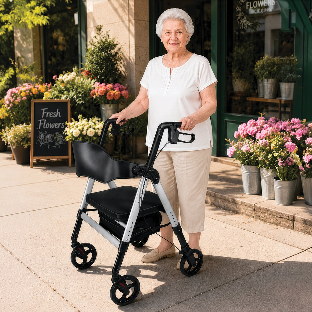 Aidapt Deluxe Bariatric Four Wheeled Rollator VP187D