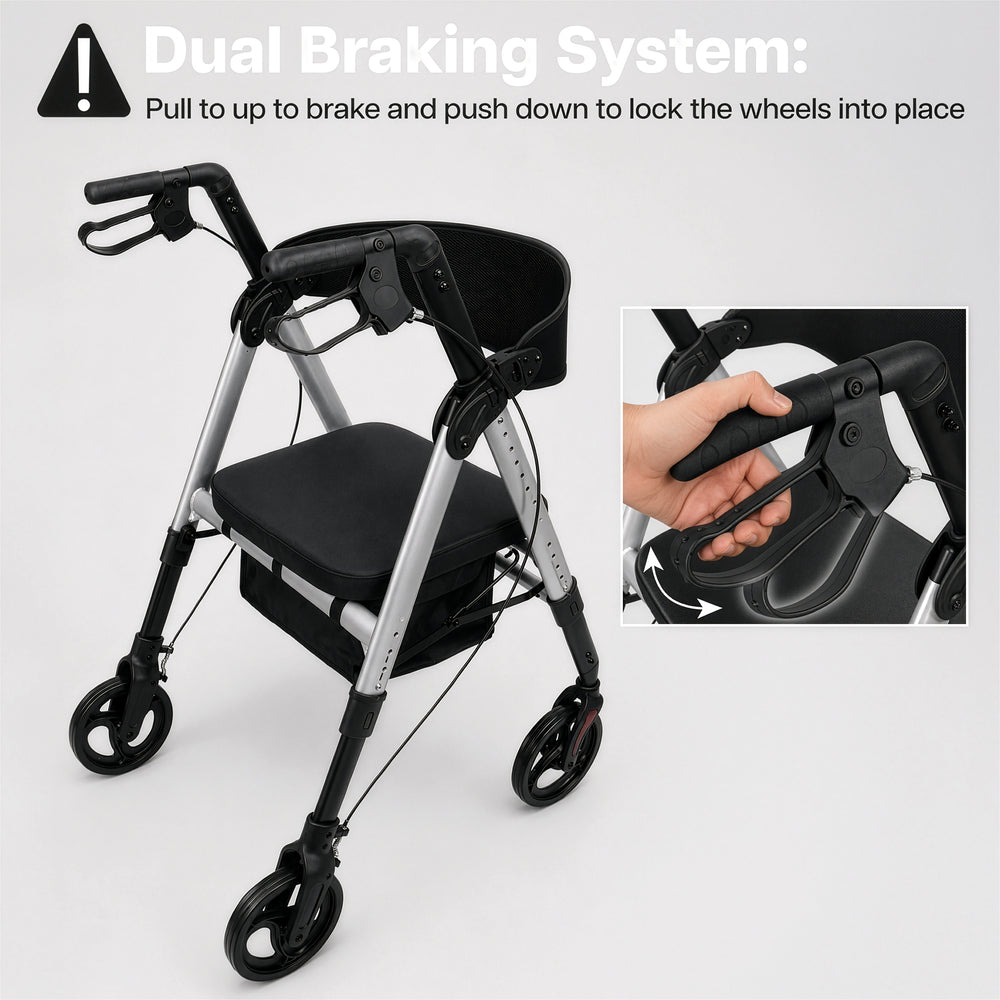 Aidapt Deluxe Bariatric Four Wheeled Rollator VP187D