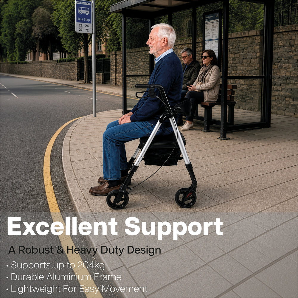 Aidapt Deluxe Bariatric Four Wheeled Rollator VP187D