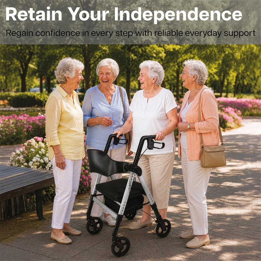 Aidapt Deluxe Bariatric Four Wheeled Rollator VP187D