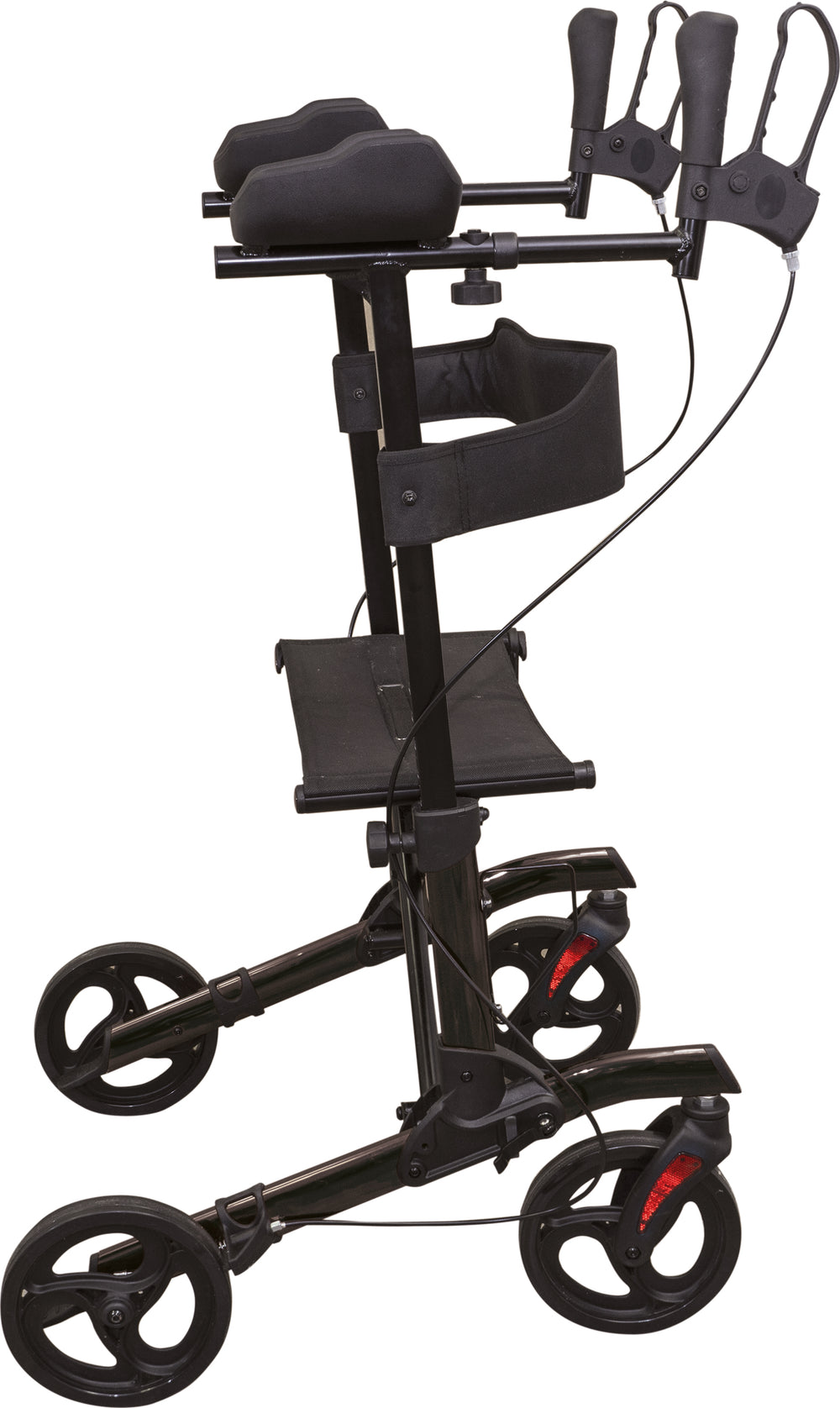 Aidapt Forearm Four Wheeled Rollator Walker Arm Support VP187 Folding Lightweight Silver Red