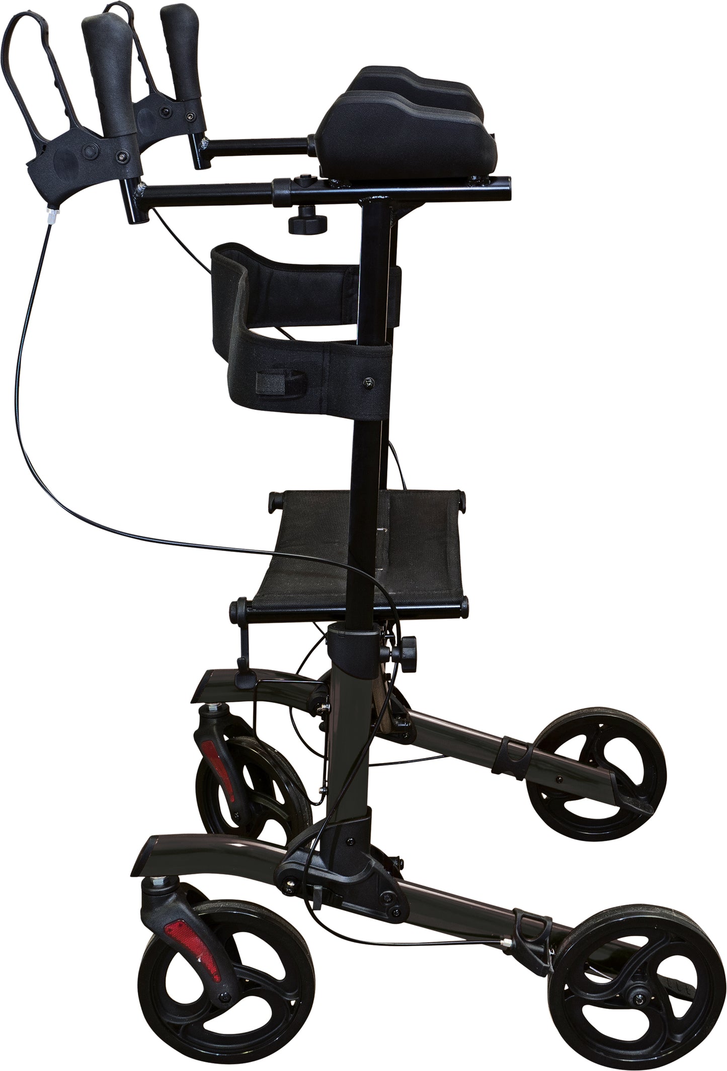 Aidapt Forearm Four Wheeled Rollator Walker Arm Support VP187 Folding Lightweight Silver Red