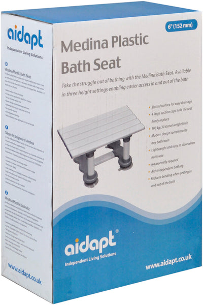 Aidapt Medina Plastic Bath Seat Slatted VR127 VR128 VR129 6" 8" 12"