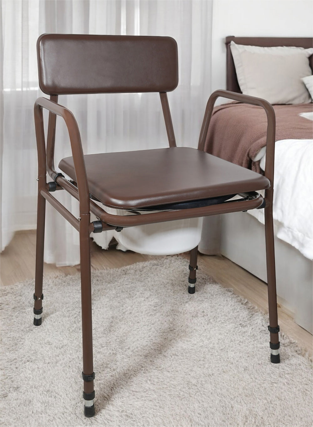 Aidapt Essex Brown Stacking Commode Potty VR161KD Flat Packed Boxed