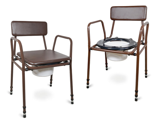 Aidapt Essex Brown Stacking Commode Potty VR161KD Flat Packed Boxed