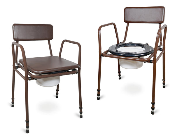 Aidapt Essex Brown Stacking Commode Potty VR161KD Flat Packed Boxed