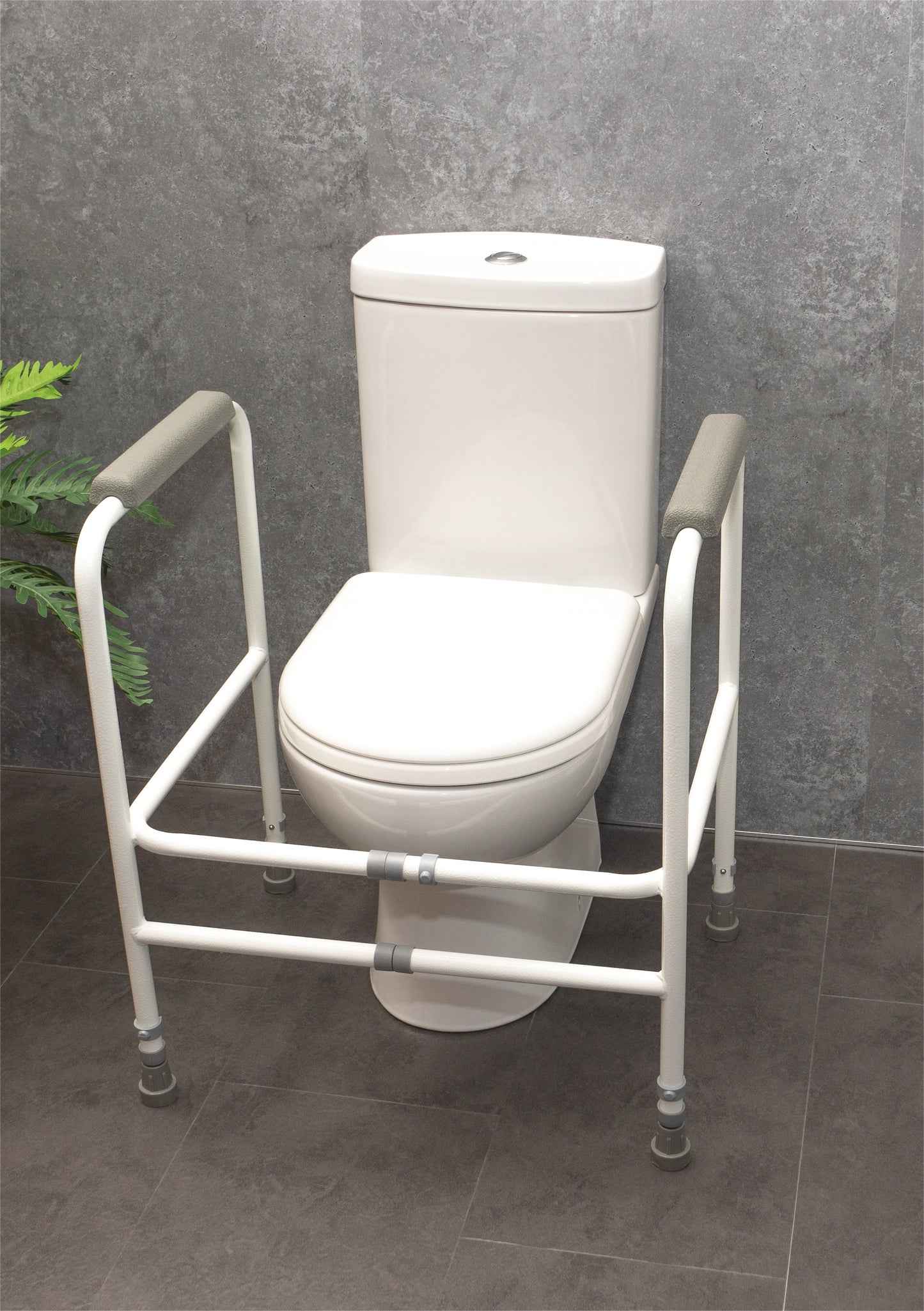 Cadre de toilettes blanc Aidapt Broadstairs, réglable en hauteur et en largeur, VR202