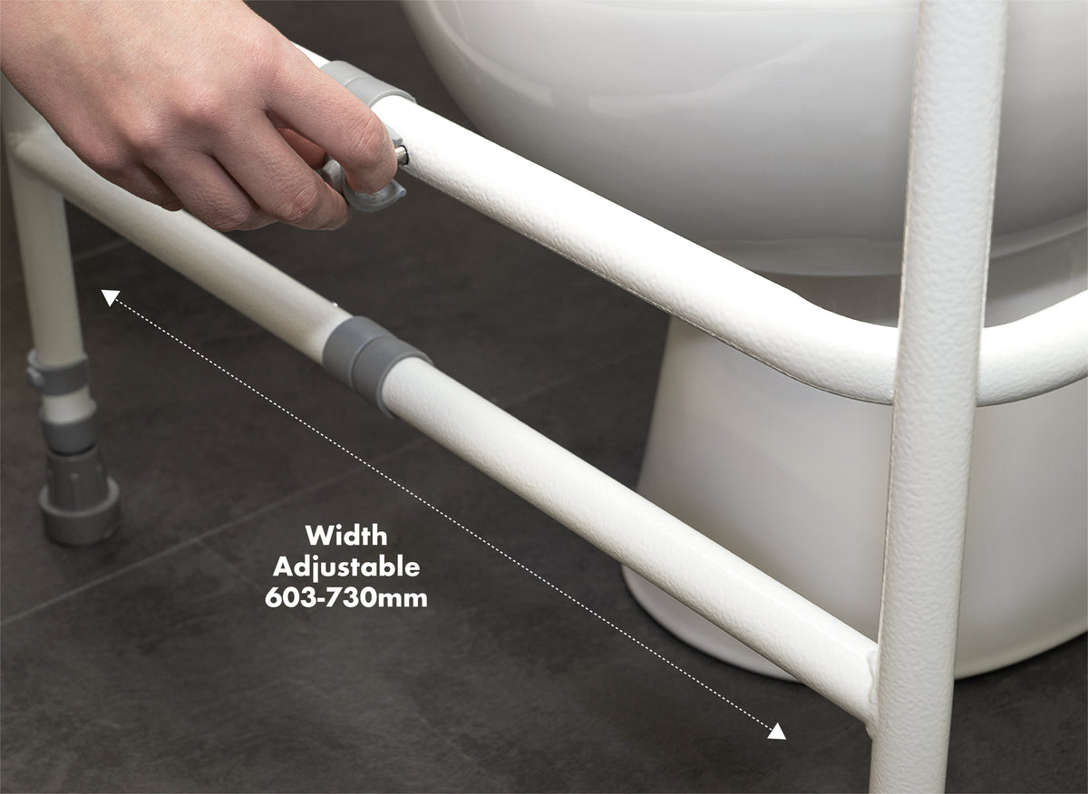 Cadre de toilettes blanc Aidapt Broadstairs, réglable en hauteur et en largeur, VR202