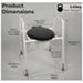 Aidapt Solo Skandia Raised Toilet Frame with Seat and Lid