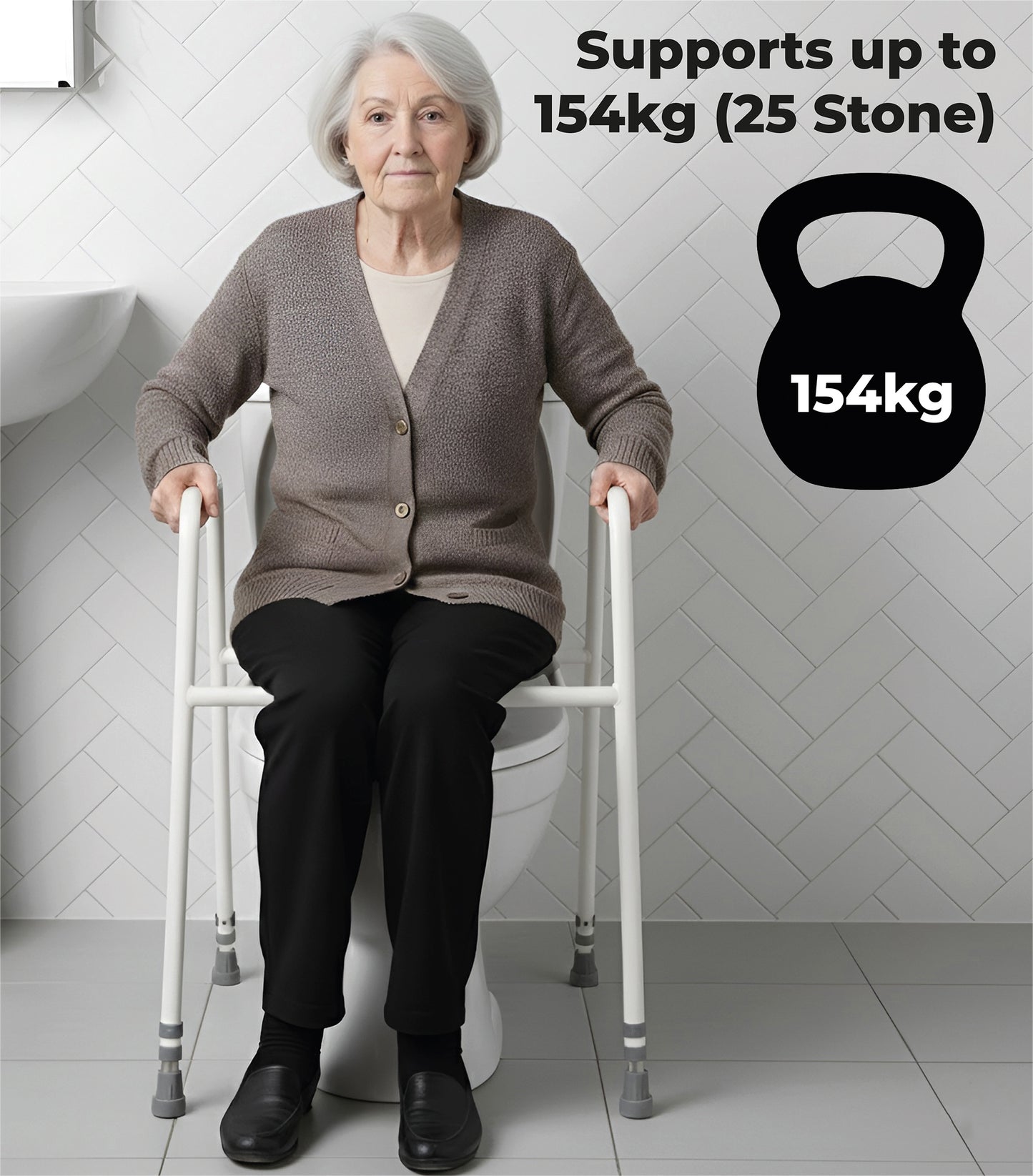 Aidapt Solo Skandia Raised Toilet Frame with Seat and Lid VR215