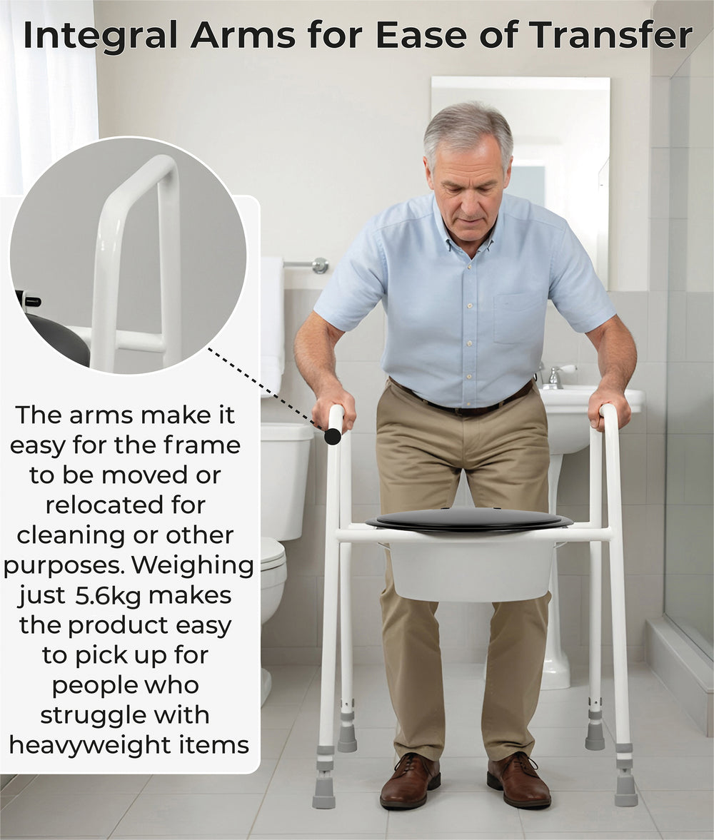 Aidapt Solo Skandia Raised Toilet Frame with Seat and Lid VR215