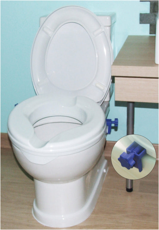 Aidapt Senator Plastic Raised Toilet Seat raiser 2 inch or 4 inch VR222 VR223 with without lid