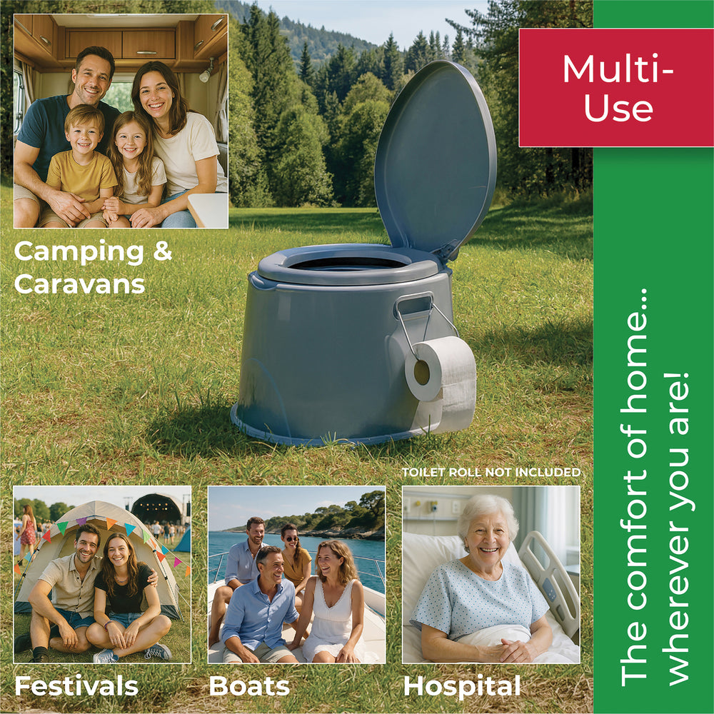 Aidapt Portable Toilet Camping Caravan Fishing Temporary Commode VR275T