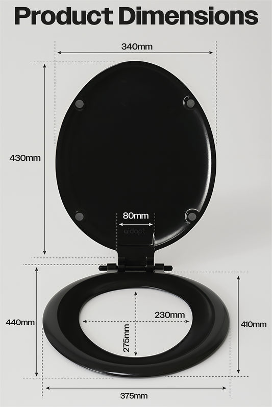 Aidapt Replacement Double Flap / lid Toilet Seat For The Solo Skandia VS229A