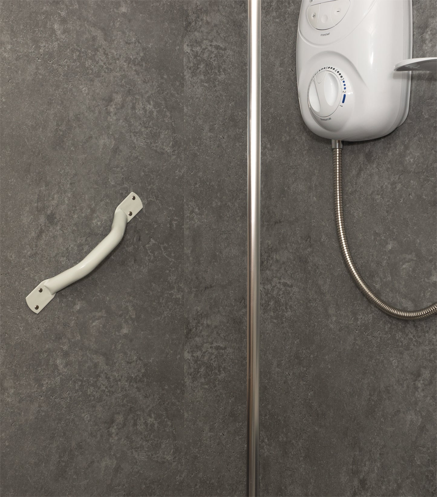 Aidapt Solo Easy Grip Steel Metal Grab Rail Bars Handles Outdoor Indoor Budget White Brown Powder Coated