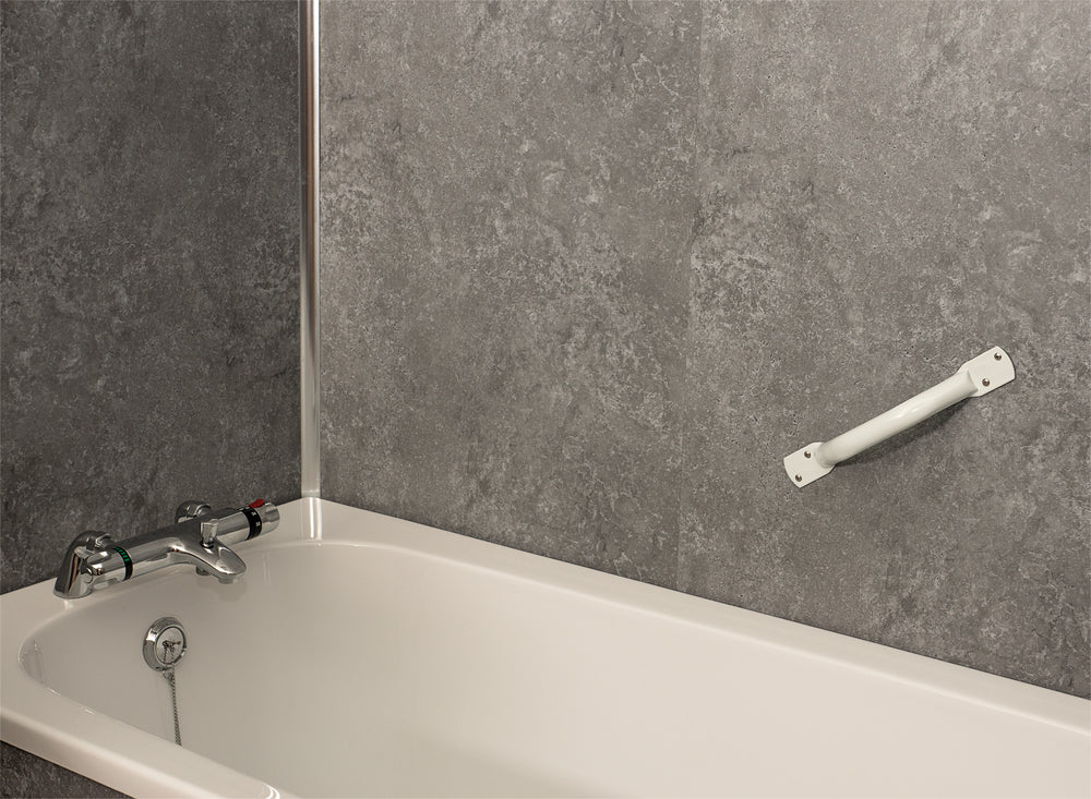 Aidapt Solo Easy Grip Steel Metal Grab Rail Bars Handles Outdoor Indoor Budget White Brown Powder Coated