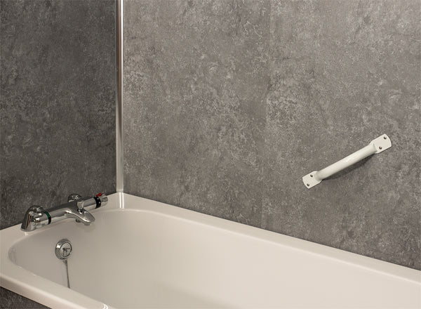 Aidapt Solo Easy Grip Steel Metal Grab Rail Bars Handles Outdoor Indoor Budget White Brown Powder Coated