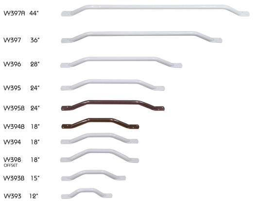 Aidapt Solo Easy Grip Steel Metal Grab Rail Bars Handles Outdoor Indoor Budget White Brown Powder Coated