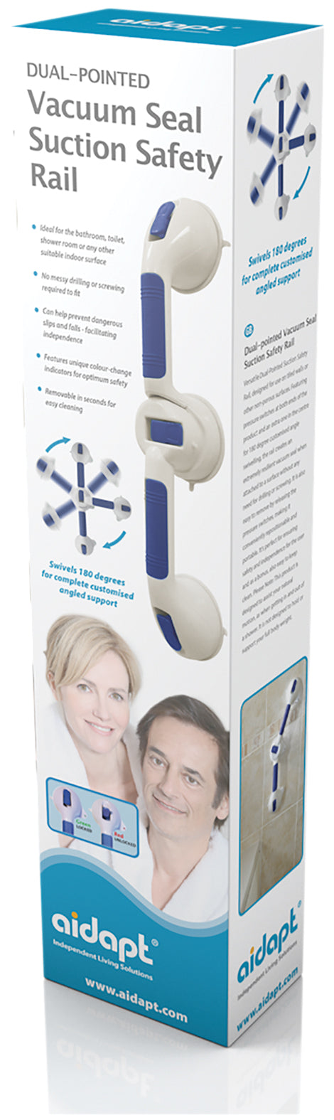 Aidapt Dual-Pointed Vacuum Seal Suction Safety Rail VY460B