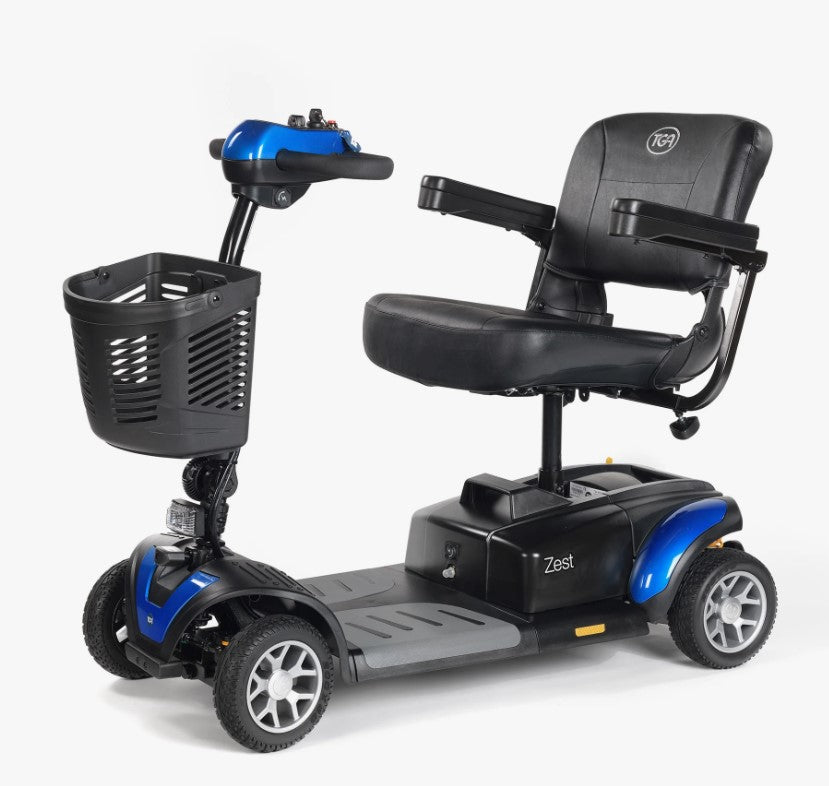 TGA Zest Mobility Boot Scooter 4mph Compact Dismantles All Colours 12ah or 21ah Batteries