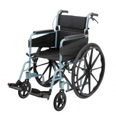 Days Escape Lite Sturdy Comfy Lightweight Self Propelled Wheelchair Light Blue Narrow Standard Wide