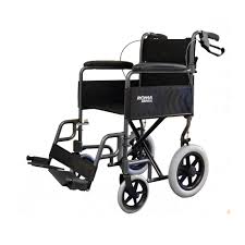 Fauteuil roulant de transport Roma Super léger et économique – Déplacement – 1235 – Freins verrouillables pour accompagnateur