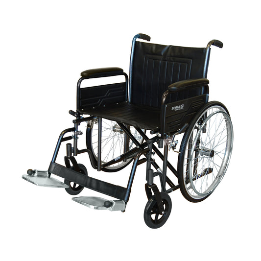 Roma Heavy Duty Extra Wide Bariatric Self-Propelled Wheelchair 1473 22" Seat Width