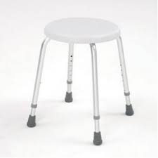 Roma Compact Aluminium Shower Stool round lightweight Adjustable 4204