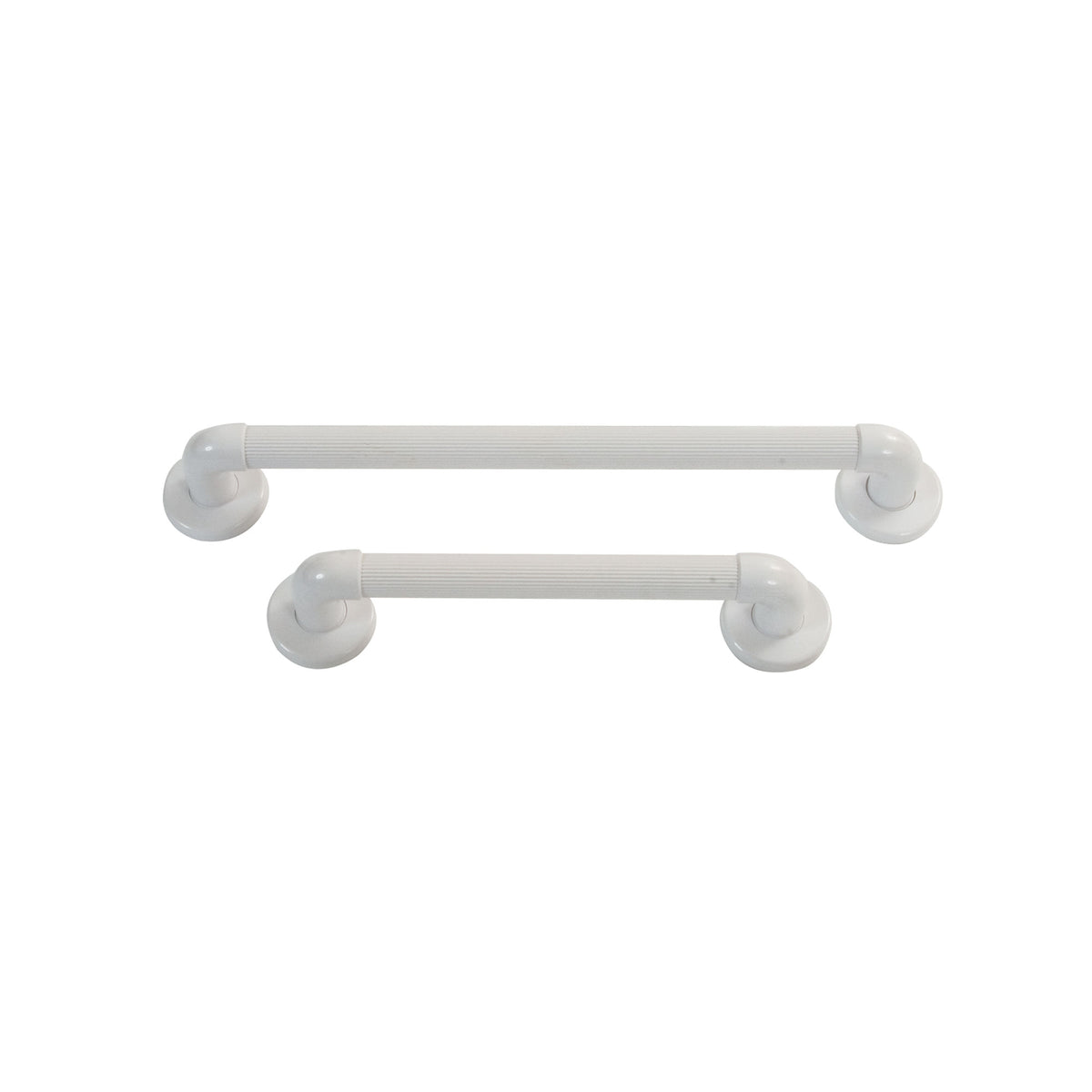 Roma White Plastic Fluted Ribbed Deluxe Grab Safety Rail Bar for Bathroom Toilet 4257 12" 18" 24"