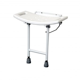 Roma Denton Shower Seat Drop Down Wall Mounted With Adjustable Legs Supports 4278D