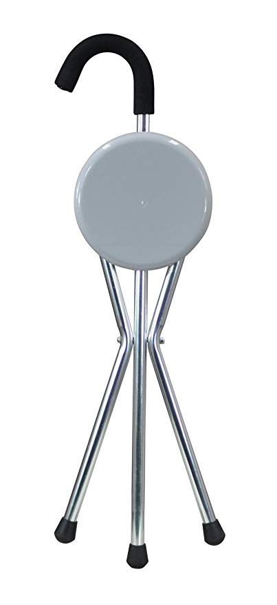 Canne de marche trépied pliable avec siège Aidapt VP159A