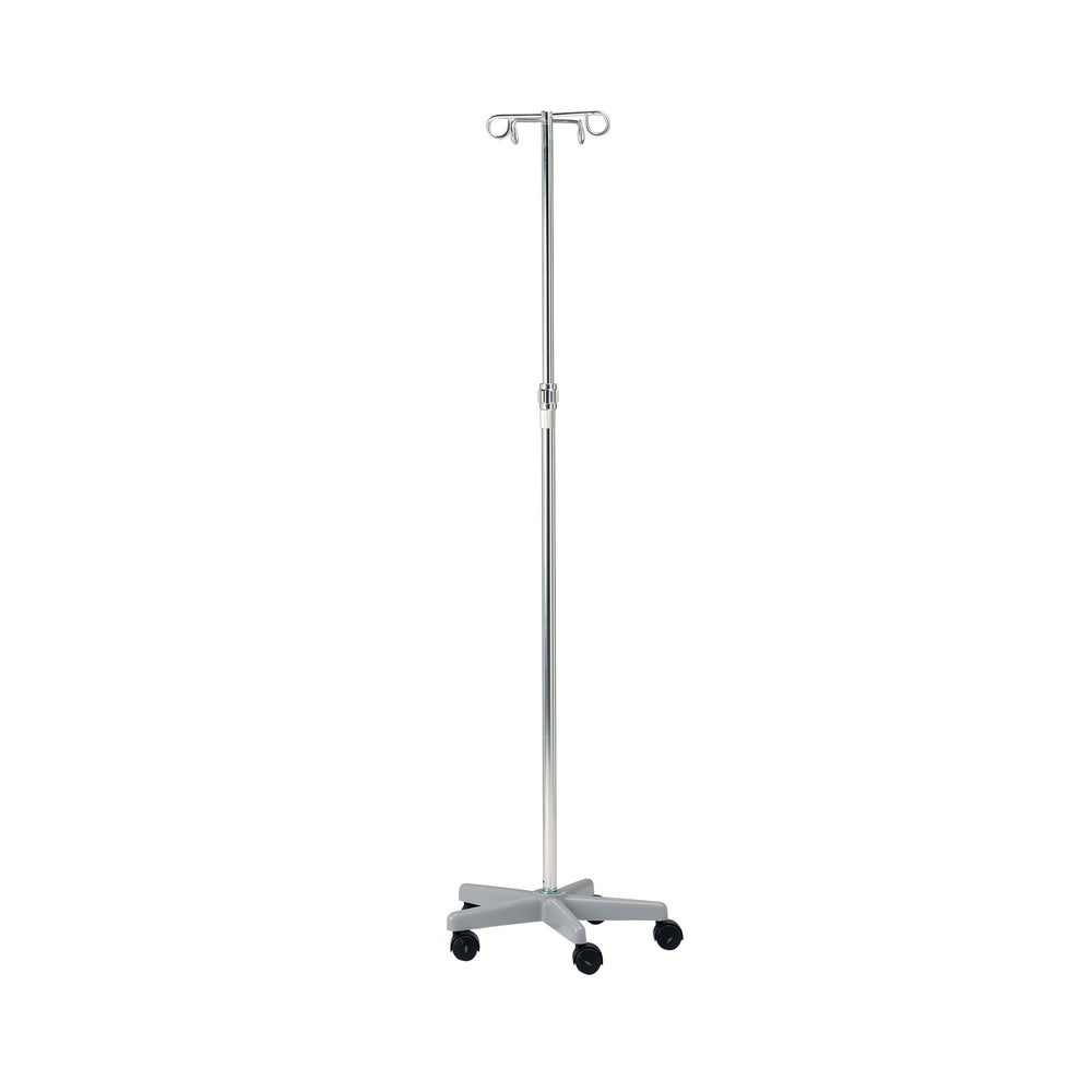 Roma Deluxe IV Drip Stand At Home Hospital Community 5 Wheeled Adjustable 5417