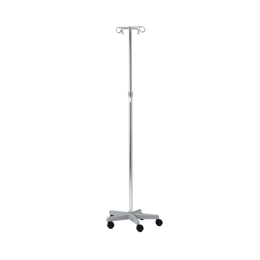Roma Deluxe IV Drip Stand At Home Hospital Community 5 Wheeled Adjustable 5417