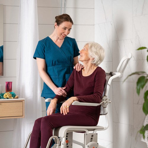 Etac Swift Mobile Glideabout Transfer Mobil-2 Shower Toilet Commode Chair 80229401