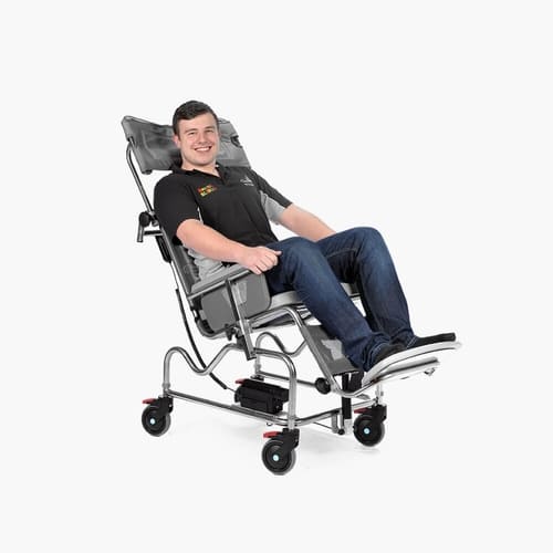 Fauteuil de douche à transfert en maille Osprey Timo électrique à inclinaison dans l'espace 981E